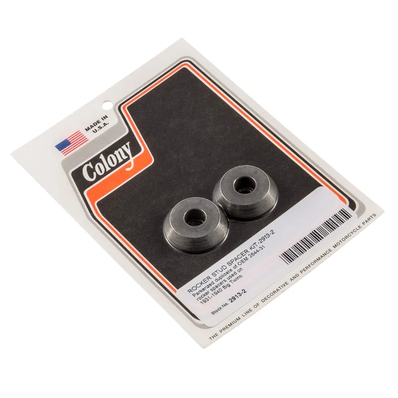#2913-2 Rocker Stud Spacer Kit 1931-1940 Harley-Davidson Big Twins – Parkerized