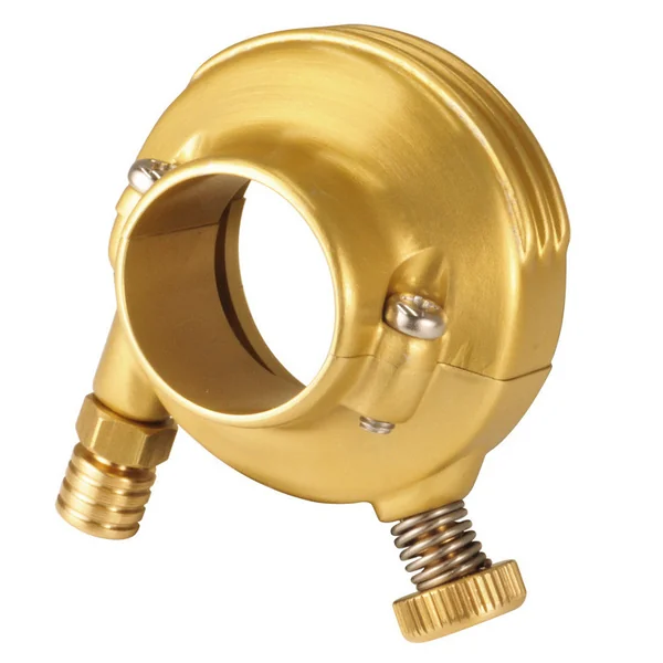 “Brass” Old School Throttle Housing for 1″ Harley Handlebars & Custom Applications with A Single 1/4″-20 Threaded Throttle Cable – “Brass” with Brass Hardware