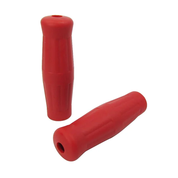 “Coke Bottle” Style Rubber Grips -Red, For Use with 1” Handlebars and Exterior Cables