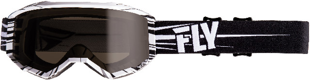 Fly Racing FLA-045 Zone W/C Goggle Black/White W/Dark Smoke Lens | Fatman's Parts