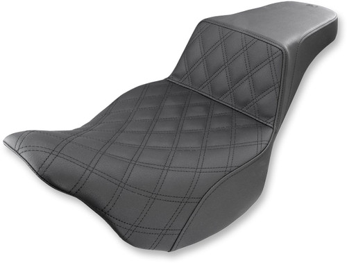 Saddlemen Step-Up Lattice Stitch Black Motorcycle Seat (879-03-175)
