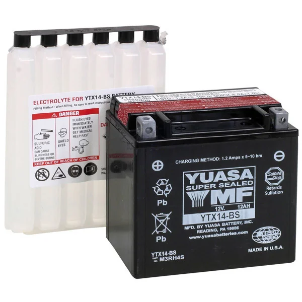 Yuasa Kawasaki ZX12R 00-01 Maintenance Free Battery